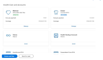 Health Care Accounts on workday